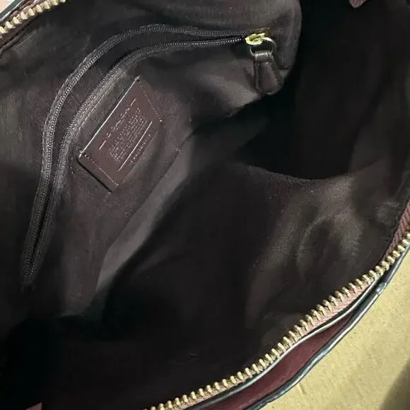 COACH Remi Navy Brown Signature Satchel Saddle Crossbody Bag MRSP $398 - Picture 15 of 15